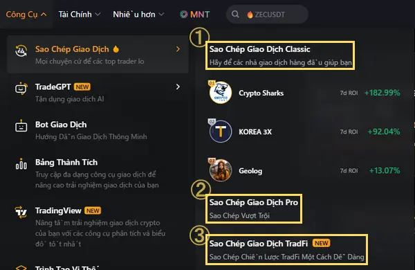 Bybit Copy Trading: Classic, Pro, TradFi
