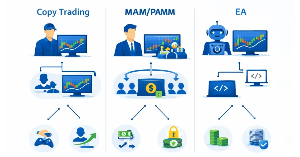 Copytrading/MAM/PAMM/EA difference