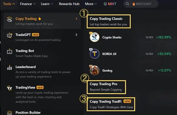 Bybit Copy Trading: Classic, Pro, TradFi