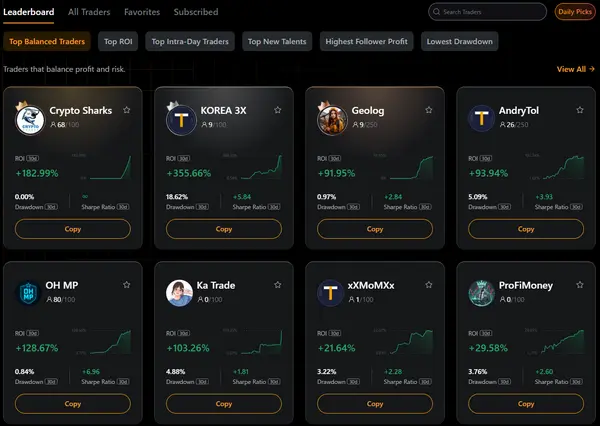 Bybit Master Trader Discovery Leaderboard