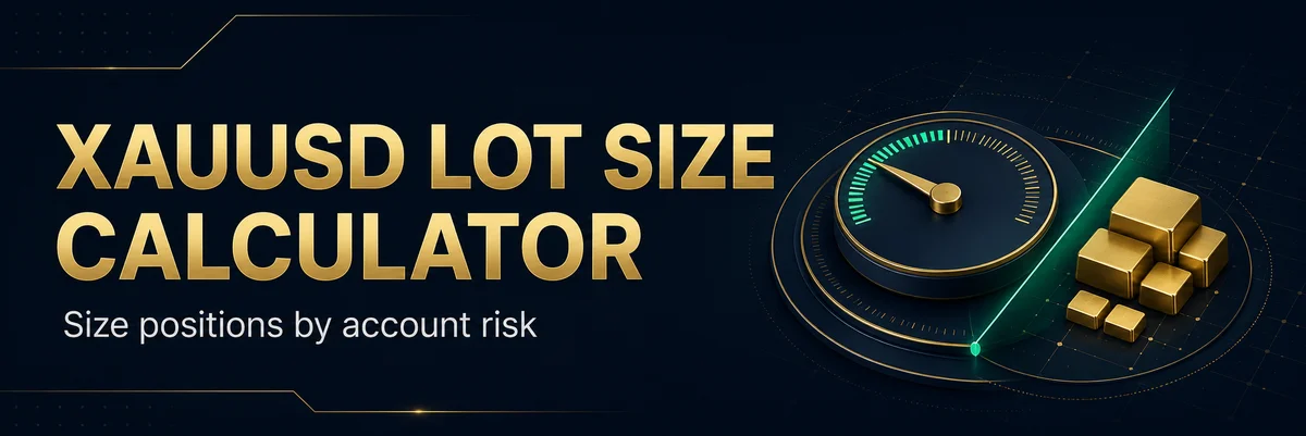 XAUUSD Lot Size Calculator — Translate account risk into a practical gold lot size.