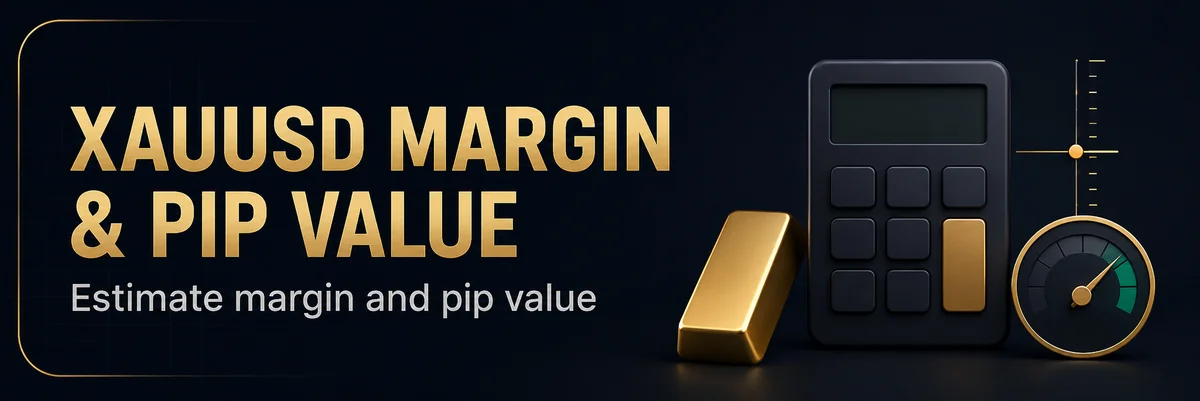 XAUUSD Margin & Pip Value Calculator — Estimate margin needs and pip value before sizing a gold position.