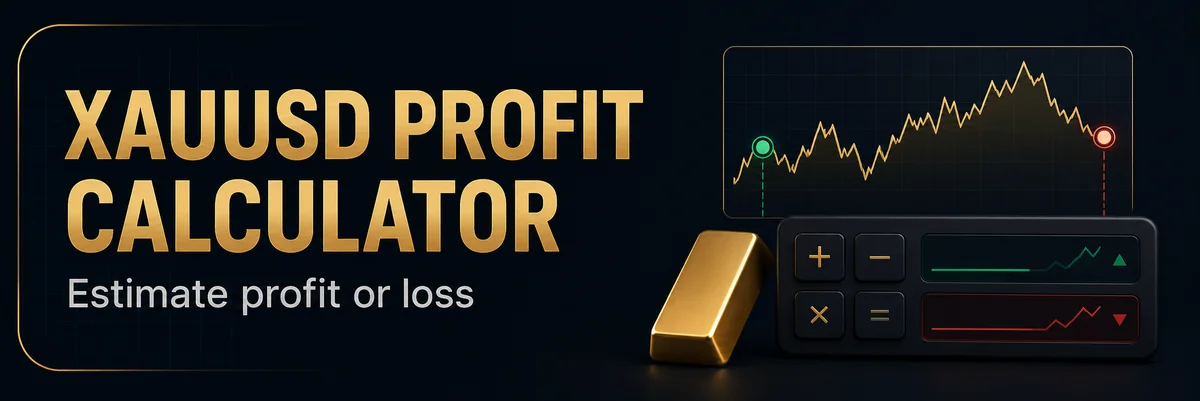 XAUUSD Profit Calculator — Check potential profit or loss from entry, exit and lot size.